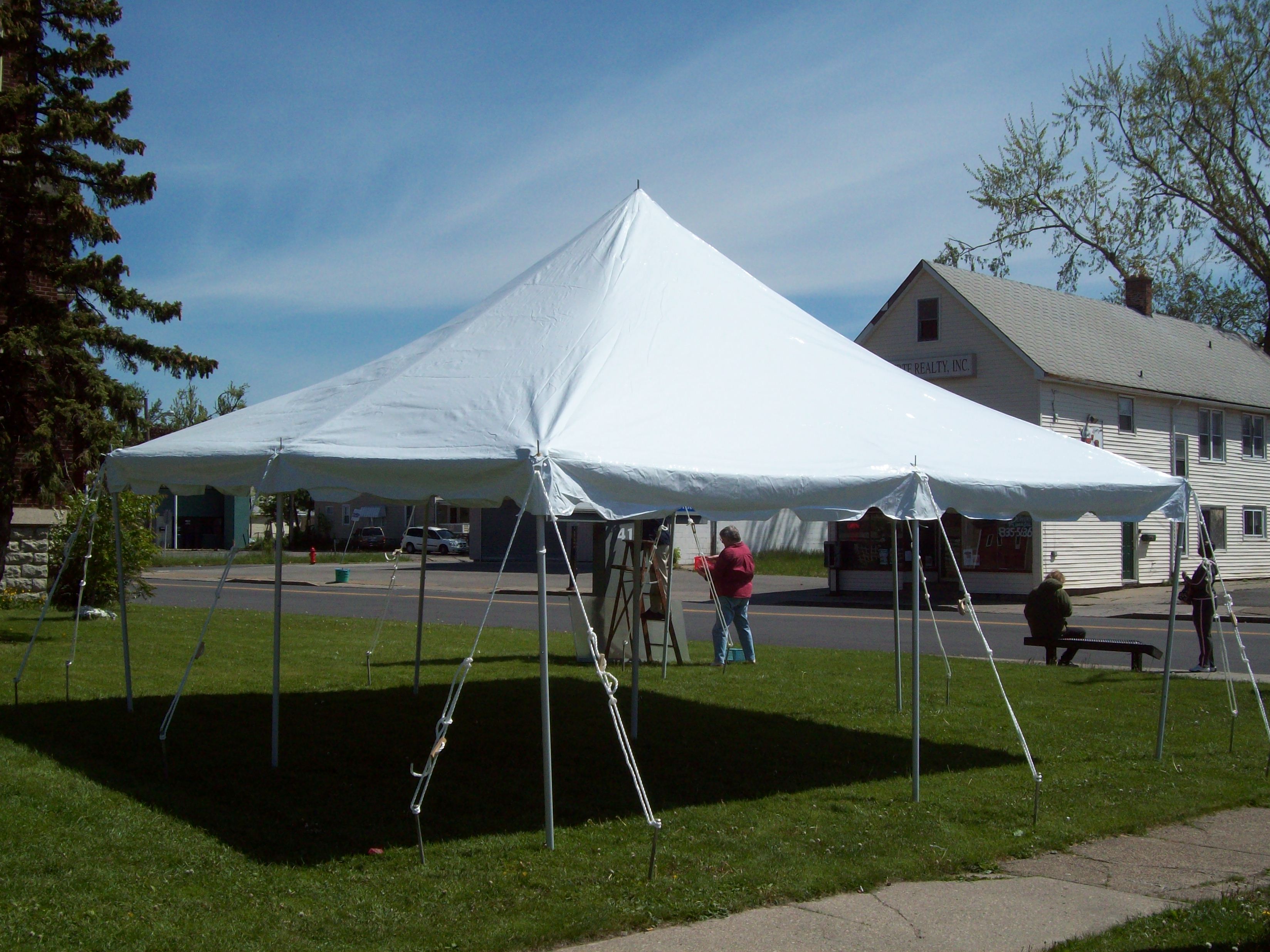 20x20' Pole Tent Top 16oz Blockout Water & Fire Proof Wedding Canopy